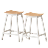 NNEDSZ 2 x Wooden Bar Stools Bar Stool Dining Chairs Kitchen Barstools Oak