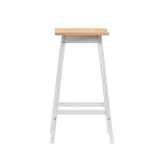 NNEDSZ 2 x Wooden Bar Stools Bar Stool Dining Chairs Kitchen Barstools Oak