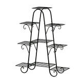 NNEDSZ Plant Stand Outdoor Indoor Metal Flower Pots Rack Corner Shelf Black