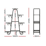 NNEDSZ Plant Stand Outdoor Indoor Metal Flower Pots Rack Corner Shelf Black