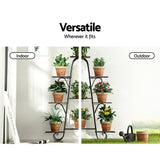 NNEDSZ Plant Stand Outdoor Indoor Metal Flower Pots Rack Corner Shelf Black