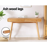 NNEDSZ Computer Desk Office Study Desks Table Drawers Storage Ash Wood Legs