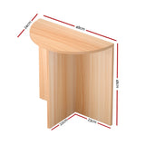 NNEDSZ Coffee Table Side End Semi-circle Tables Bedside Sofa Wooden Table