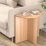 NNEDSZ Coffee Table Side End Semi-circle Tables Bedside Sofa Wooden Table
