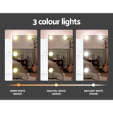 NNEDSZ Dressing Table LED Makeup Mirror Stool Set 10 Bulbs Vanity Desk White
