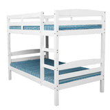 NNEMB Single Bunk Bed Frame Wooden Kids Timber Loft Bedroom Furniture