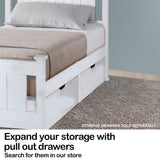 NNEMB Single Wooden Bed Frame Base White Pine Adult Bedroom Furniture Timber Slat