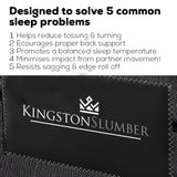 NNEMB Mattress SINGLE Size Bed Euro Top Pocket Spring Bedding Firm Foam 34CM
