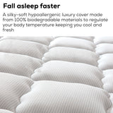 NNEMB Mattress SINGLE Size Bed Euro Top Pocket Spring Bedding Firm Foam 34CM