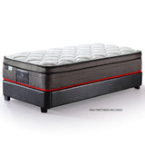 NNEMB Mattress SINGLE Size Bed Euro Top Pocket Spring Bedding Firm Foam 34CM