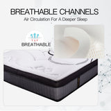 NNEMB Mattress DOUBLE Size Bed Euro Top Pocket Spring Firm Bedding Foam 34CM