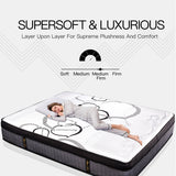 NNEMB Mattress DOUBLE Size Bed Euro Top Pocket Spring Firm Bedding Foam 34CM