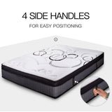 NNEMB Mattress DOUBLE Size Bed Euro Top Pocket Spring Firm Bedding Foam 34CM