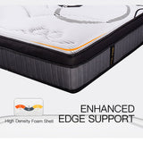 NNEMB Mattress KING Size Bed Euro Top Pocket Spring Firm Bedding Foam 34CM