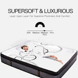 NNEMB Mattress KING Size Bed Euro Top Pocket Spring Firm Bedding Foam 34CM