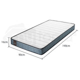NNEMB Single Mattress 16cm Medium Firm Bonnell Innerspring