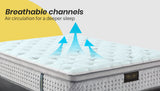 NNEMB Mattress Double Size Medium Firm Euro Top Pocket Spring Memory Foam 34CM