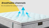 NNEMB Mattress Queen Size Medium Firm Euro Top Pocket Spring Memory Foam 34CM