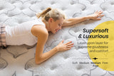 NNEMB Mattress Queen Size Medium Firm Euro Top Pocket Spring Memory Foam 34CM