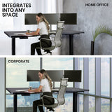 NNEMB L-Shape Standing Desk-72-120cm-2 Motors-80KG Load-Left-Hand Sided-Black