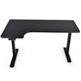 NNEMB L-Shape Standing Desk-72-120cm-2 Motors-80KG Load-Left-Hand Sided-Black