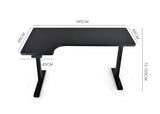 NNEMB L-Shape Standing Desk-72-120cm-2 Motors-80KG Load-Left-Hand Sided-Black