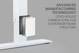 NNEMB L Shaped Sit To Stand Up Corner Standing Desk-72-120cm-Dual Motor-Adjustable Height Electric-80kg Load-Left-Hand Sided-White