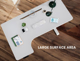 NNEMB L Shaped Sit To Stand Up Corner Standing Desk-72-120cm-Dual Motor-Adjustable Height Electric-80kg Load-Left-Hand Sided-White
