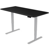 NNEMB Sit To Stand Up Standing Desk-160x75cm-62-128cm Electric Height Adjustable-Dual Motor-120kg Load-Arched-Black/Silver Frame