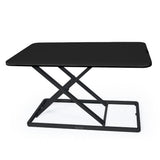 NNEMB Desk Riser 74cm Wide Adjustable Sit to Stand for Dual Monitor-Keyboard-Laptop-Black