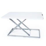 NNEMB Desk Riser 74cm Wide Adjustable Sit to Stand for Dual Monitor-Keyboard-Laptop-White