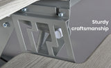 NNEMB Corner Desk Riser 110cm Wide Adjustable Sit to Stand for Dual Monitor-Keyboard-Laptop-Beech