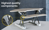 NNEMB Corner Desk Riser 110cm Wide Adjustable Sit to Stand for Dual Monitor-Keyboard-Laptop-Beech