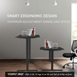 NNEMB Sit To Stand Up Standing Desk-160x75cm-62-128cm Electric Height Adjustable-Dual Motor-120kg Load-Black/Black Frame