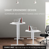 NNEMB Sit To Stand Up Standing Desk-150x70cm-62-128cm Electric Height Adjustable-Dual Motor-120kg Load-Black/Silver Frame