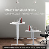 NNEMB Sit To Stand Up Standing Desk-160x75cm-62-128cm Electric Height Adjustable-Dual Motor-120kg Load-Black/Silver Frame