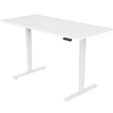 NNEMB Sit To Stand Up Standing Desk-150x70cm-62-128cm Electric Height Adjustable-Dual Motor-120kg Load-White/White Frame