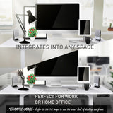 NNEMB Sit To Stand Up Standing Desk-150x70cm-62-128cm Electric Height Adjustable-Dual Motor-120kg Load-White/White Frame