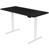NNEMB Sit To Stand Up Standing Desk-160x75cm-62-128cm Electric Height Adjustable-Dual Motor-120kg Load-Black/White Frame