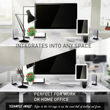 NNEMB Sit To Stand Up Standing Desk-160x75cm-62-128cm Electric Height Adjustable-Dual Motor-120kg Load-Black/White Frame