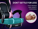 NNEMB Elite Reclining Gaming Chair with Footrest-Pink and Black