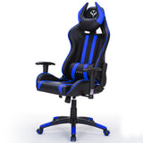 NNEMB Diablo Reclining Gaming Chair with Lumbar Cushion-Black and Blue