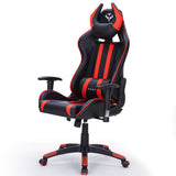 NNEMB Diablo Reclining Gaming Chair with Neck and Lumbar Cushions-Black and Red