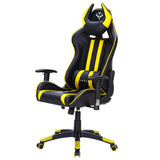NNEMB Diablo Reclining Gaming Chair with Neck and Lumbar Cushions-Black and Yellow