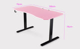 NNEMB Gaming PC Desk Carbon Fiber Style-Pink and Black-with Headset Holder-Gaming Mouse Pad