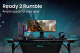 NNEMB Gaming Chair with Footrest and Desk Setup Combo-Black and White