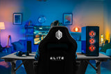 NNEMB Gaming Chair with Footrest and Desk Setup Combo-Black and White