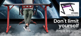 NNEMB Gaming PC Desk Carbon Fiber Style Black Red