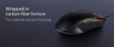 NNEMB Gaming PC Desk Carbon Fiber Style Black Red