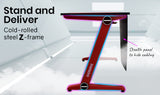 NNEMB Gaming PC Desk Carbon Fiber Style Black Red